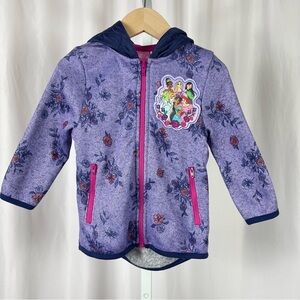 Disney Princess 3T Hooded Zipper Jacket Fleece Mulan Tangled Rapunzel Mermaid